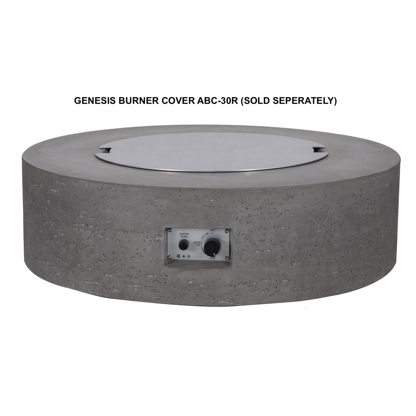 PyroMania Genesis 41" Slate Gray Finish Natural Gas Outdoor Round Fire Table