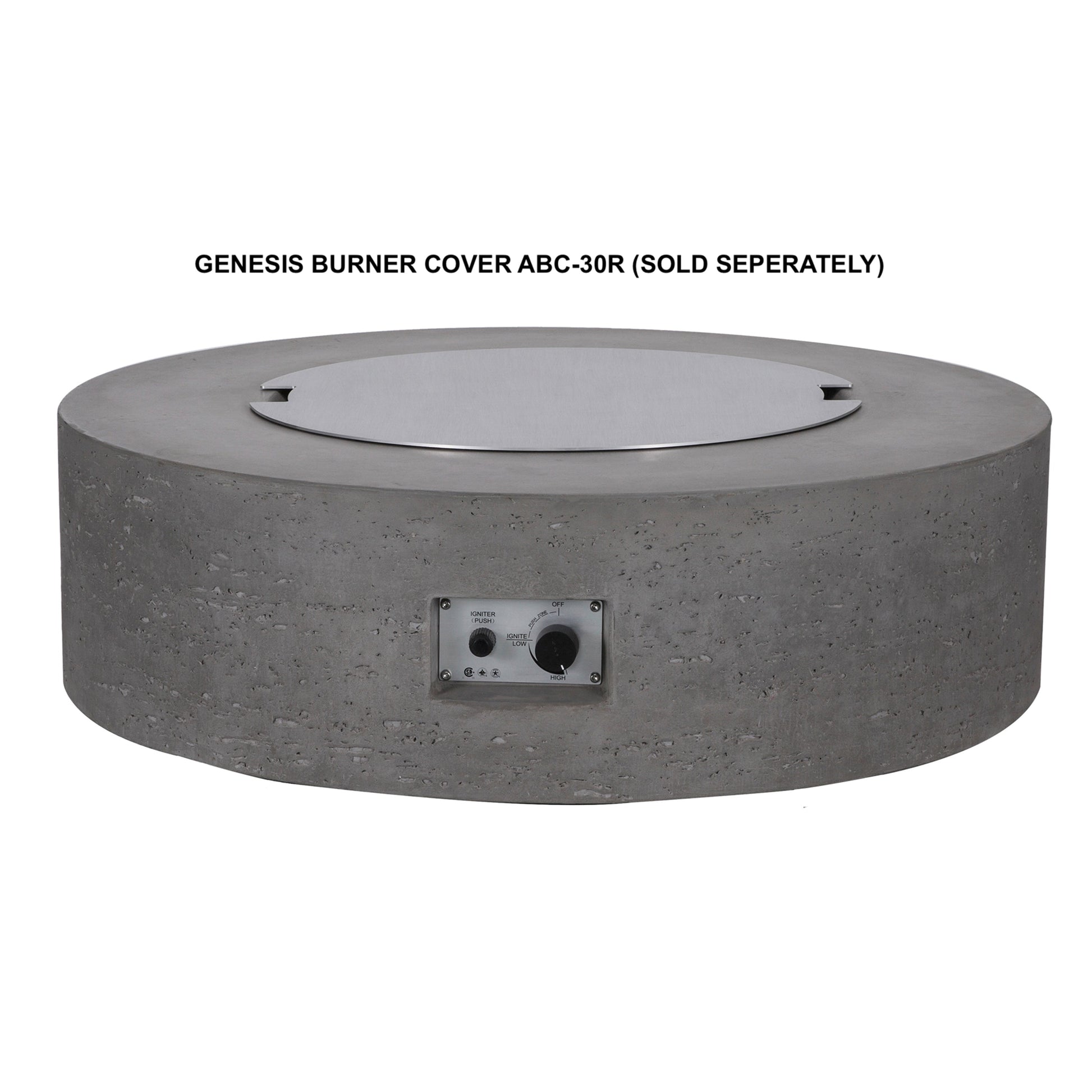 PyroMania Genesis 41" Slate Gray Finish Natural Gas Outdoor Round Fire Table