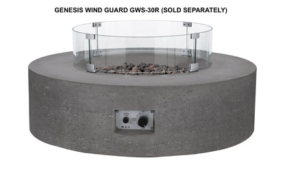 PyroMania Genesis 41" Slate Gray Finish Natural Gas Outdoor Round Fire Table