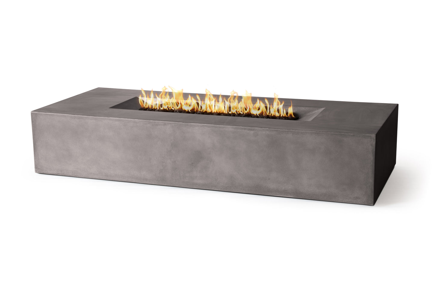 PyroMania Laguna 72" x 30" Charcoal Finish Liquid Propane Outdoor Rectangle Fire Pit Table