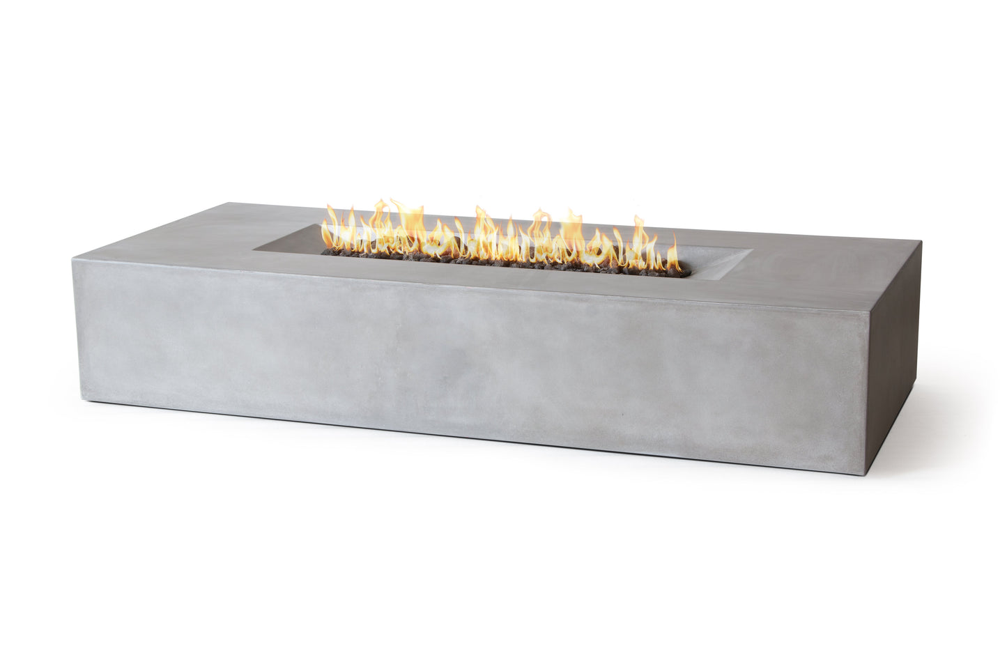 PyroMania Laguna 72" x 30" Slate Finish Liquid Propane Outdoor Rectangle Fire Pit Table