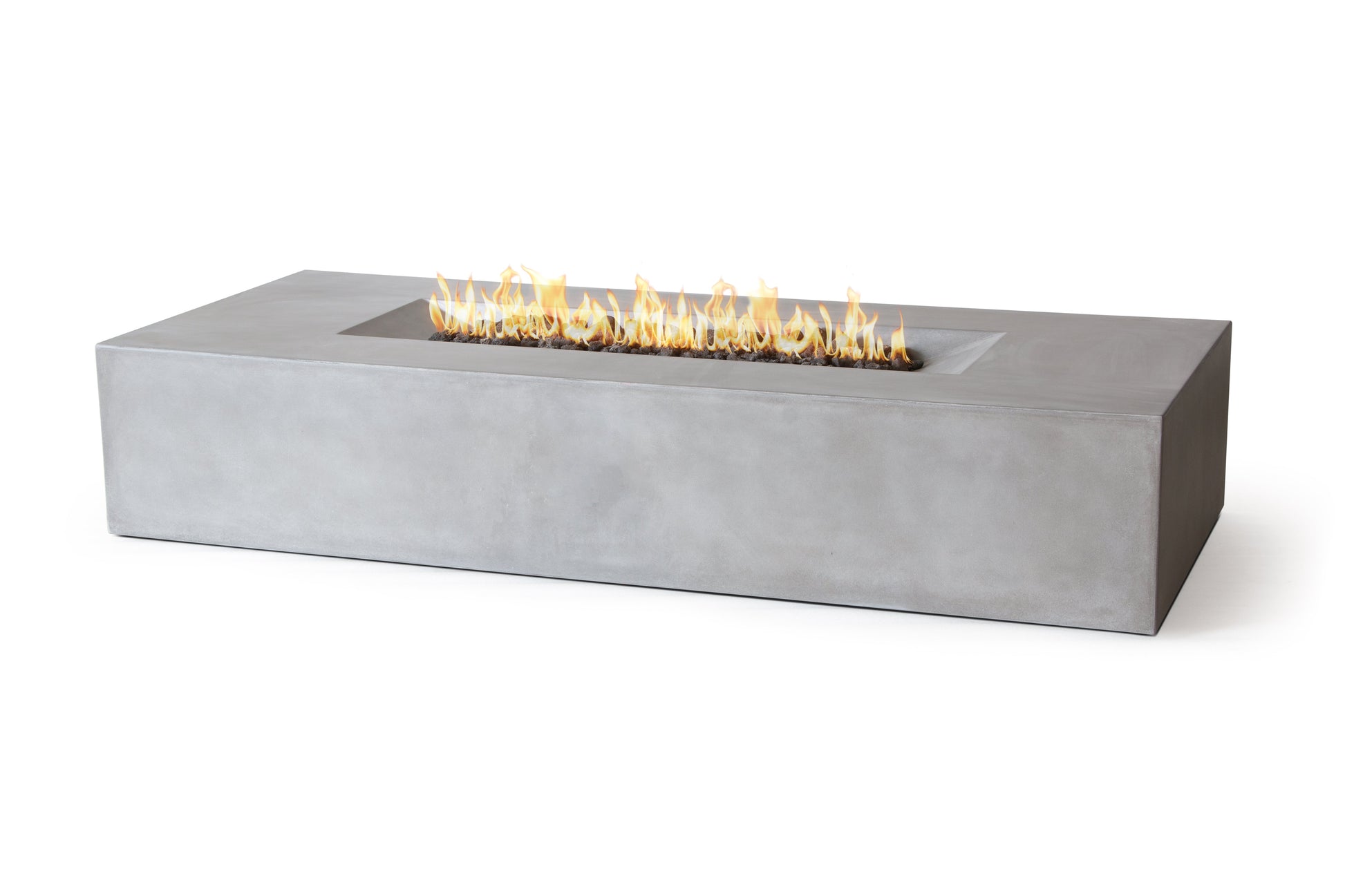 PyroMania Laguna 72" x 30" Slate Finish Liquid Propane Outdoor Rectangle Fire Pit Table