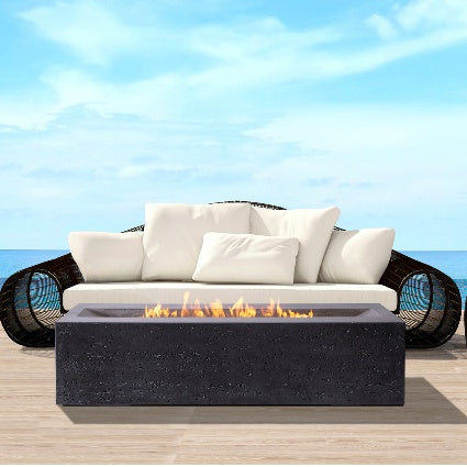PyroMania Millenia 48" Charcoal Finish Propane Gas Outdoor Rectangular Fire Table