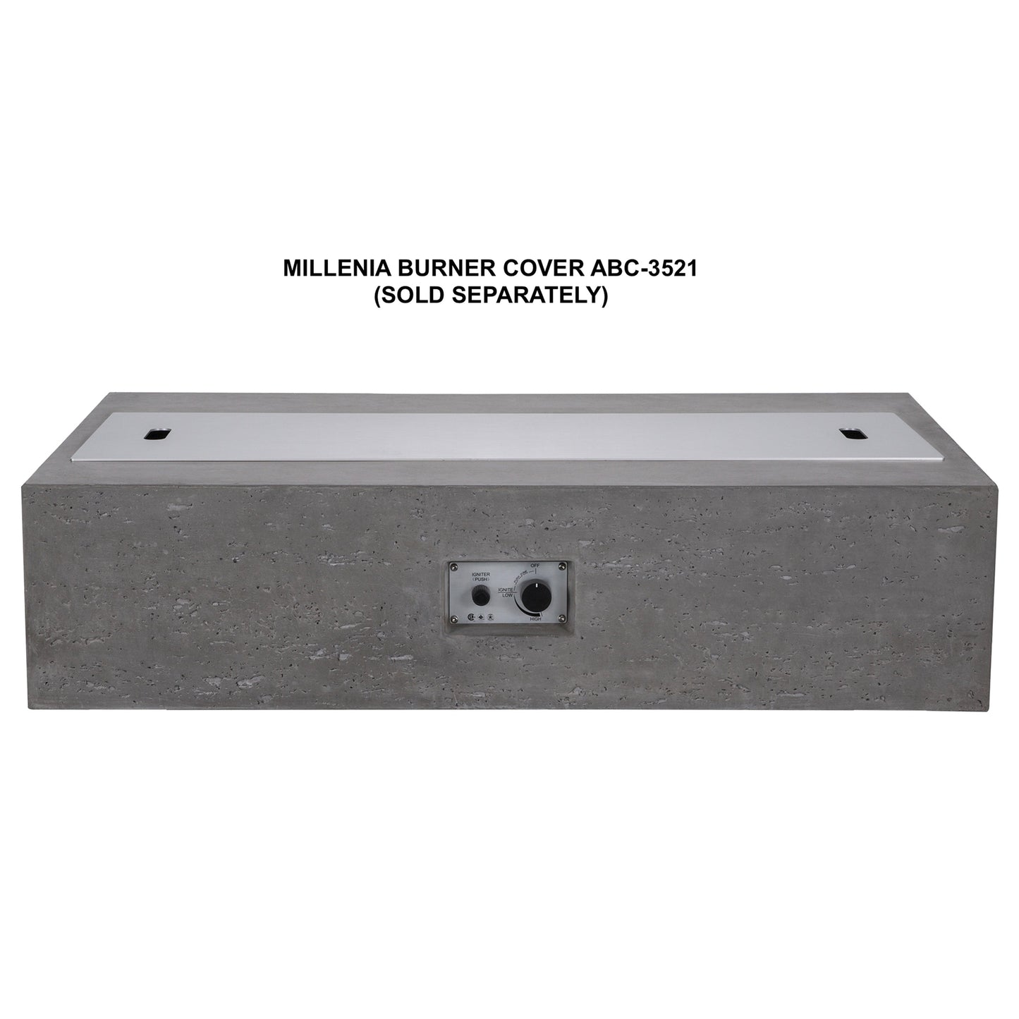 PyroMania Millenia 48" Slate Gray Finish Natural Gas Outdoor Rectangular Fire Table