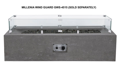 PyroMania Millenia 48" Slate Gray Finish Natural Gas Outdoor Rectangular Fire Table