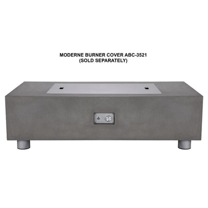 PyroMania Moderne 58" Rectangular Charcoal Outdoor Natural Gas Fire Pit Table