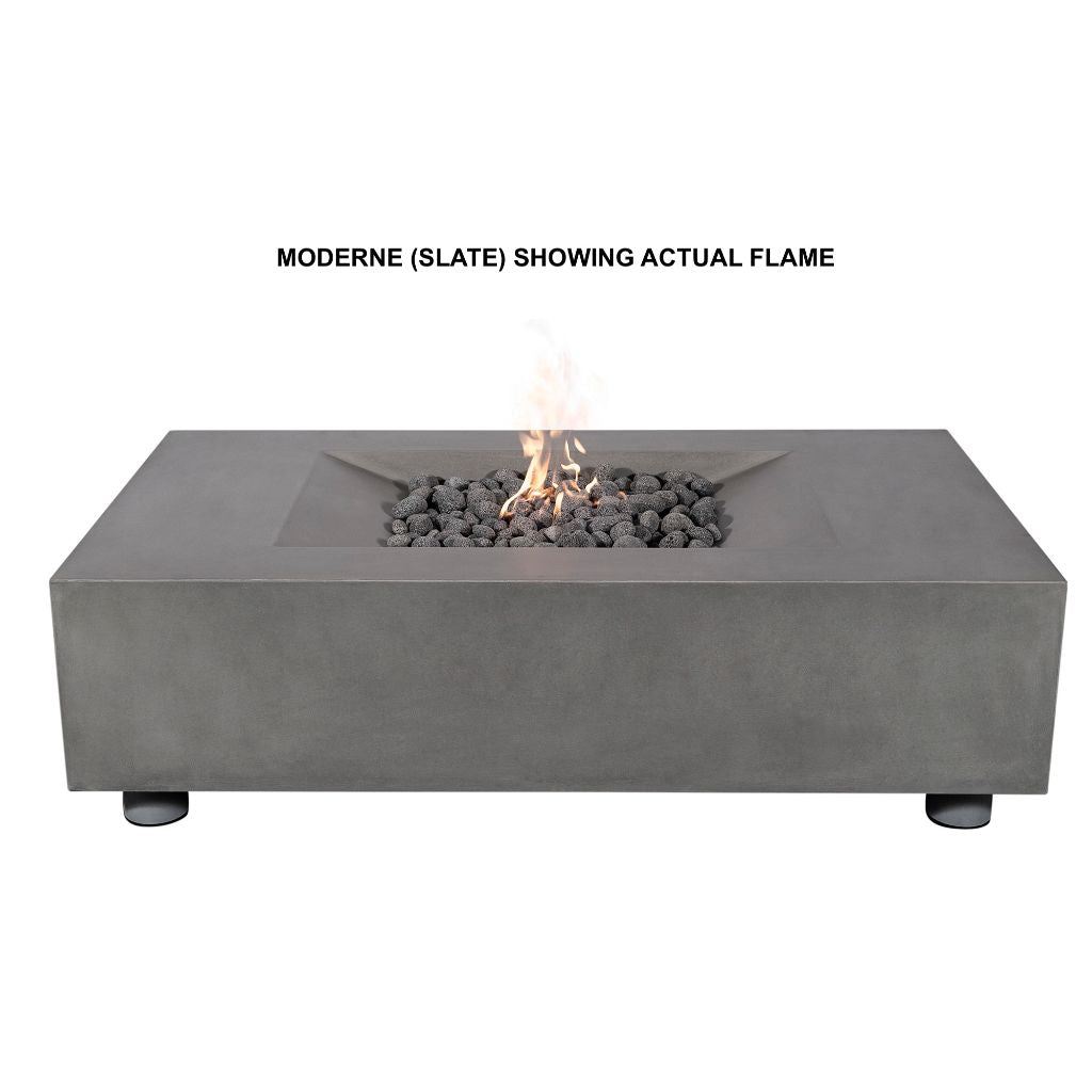 PyroMania Moderne 58" Rectangular Slate Outdoor Natural Gas Fire Pit Table