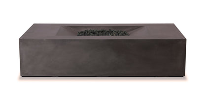 PyroMania Moderne 58" x 32" Charcoal Finish Natural Gas Outdoor Rectangle Fire Pit Table