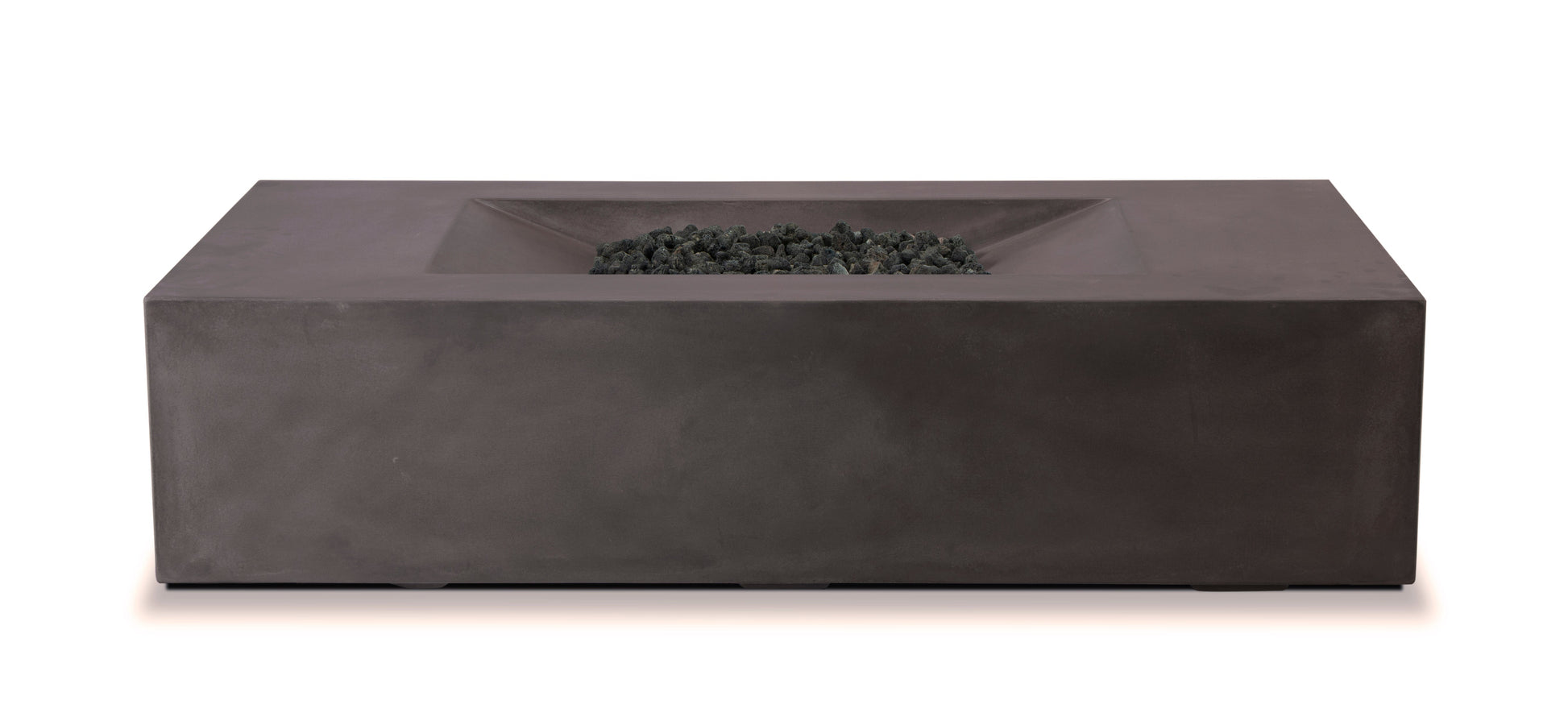 PyroMania Moderne 58" x 32" Charcoal Finish Natural Gas Outdoor Rectangle Fire Pit Table