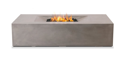 PyroMania Moderne 58" x 32" Slate Gray Finish Propane Gas Outdoor Rectangle Fire Pit Table