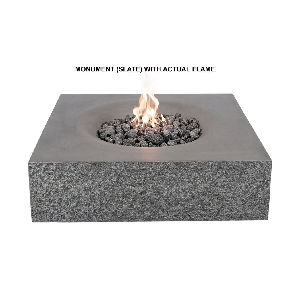 PyroMania Monument 41" Rectangular Charcoal Outdoor Natural Gas Fire Pit Table