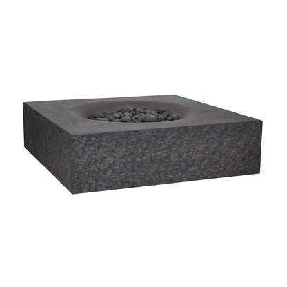 PyroMania Monument 41" Rectangular Charcoal Outdoor Natural Gas Fire Pit Table