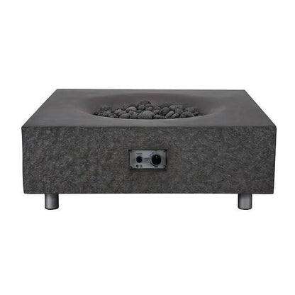 PyroMania Monument 41" Rectangular Charcoal Outdoor Propane Gas Fire Pit Table