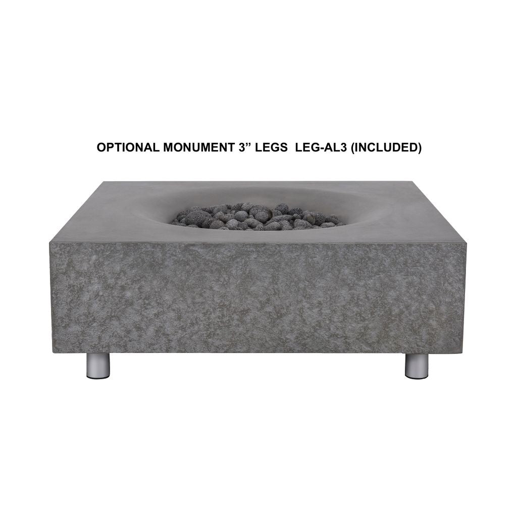 PyroMania Monument 41" Rectangular Slate Outdoor Natural Gas Fire Pit Table