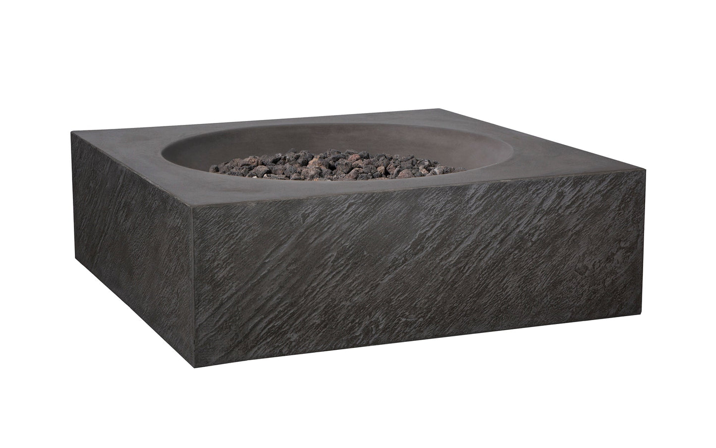 PyroMania Paloma 36" x 36" Charcoal Finish Propane Gas Outdoor Square Fire Table