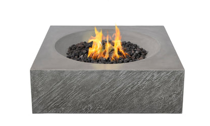 PyroMania Paloma 36" x 36" Slate Gray Finish Natural Gas Outdoor Square Fire Table