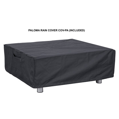 PyroMania Paloma 36" x 36" Slate Gray Finish Natural Gas Outdoor Square Fire Table