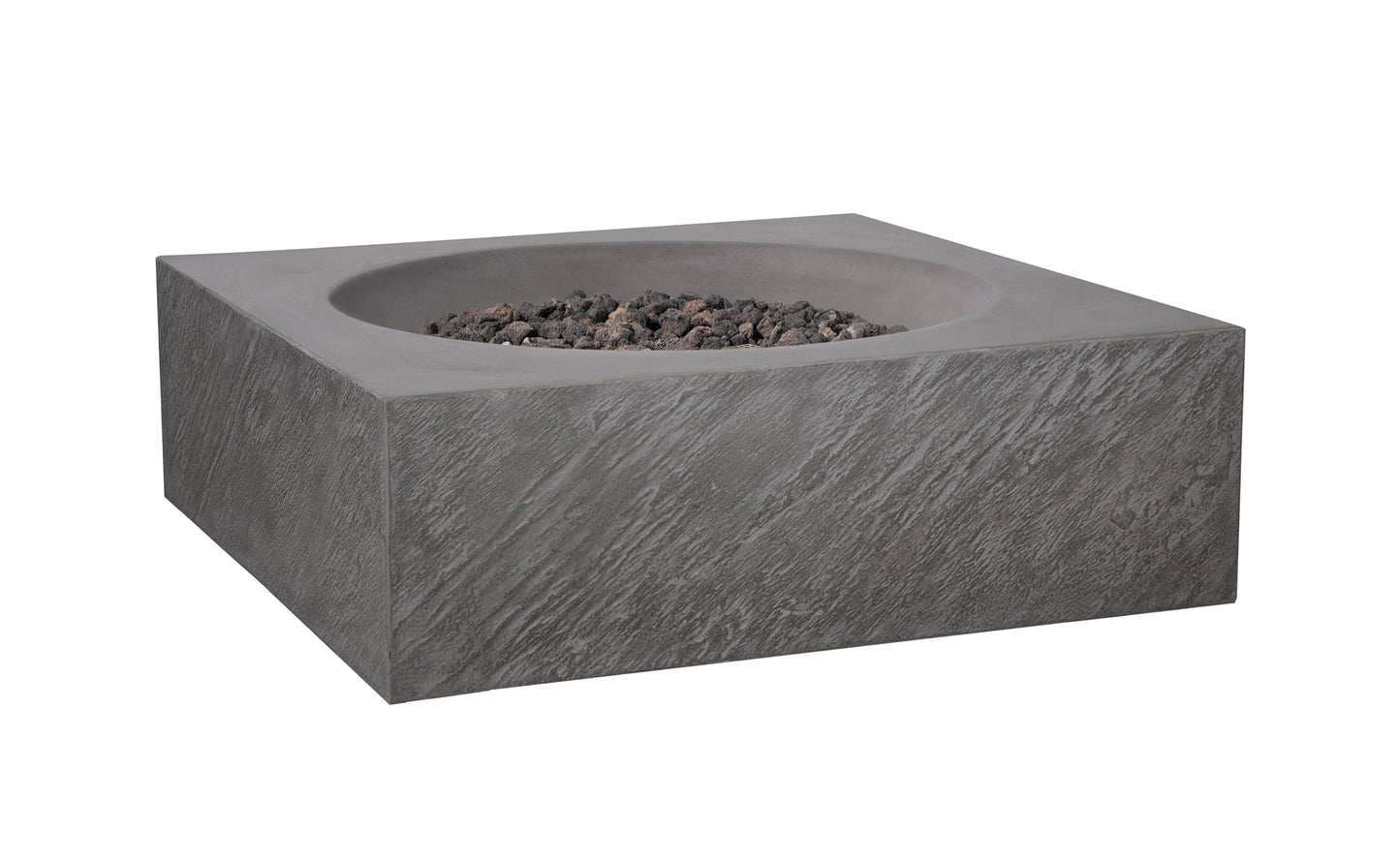 PyroMania Paloma 36" x 36" Slate Gray Finish Natural Gas Outdoor Square Fire Table