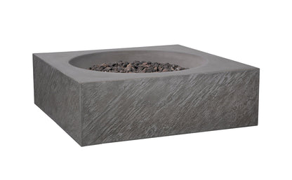 PyroMania Paloma 36" x 36" Slate Gray Finish Natural Gas Outdoor Square Fire Table