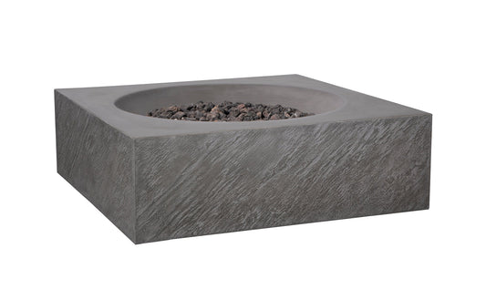 PyroMania Paloma 36" x 36" Slate Gray Finish Natural Gas Outdoor Square Fire Table