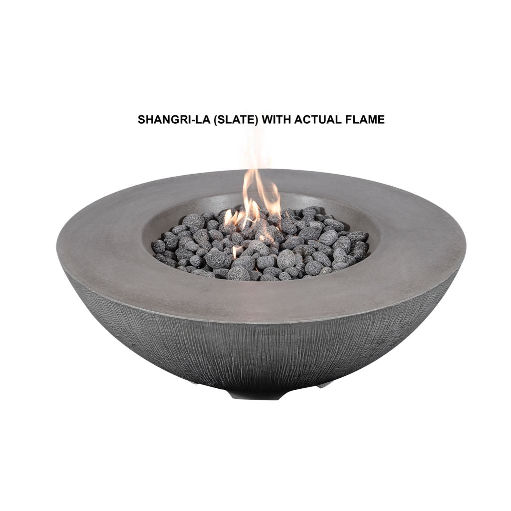 PyroMania Shangri-La 41" Round Charcoal Outdoor Propane Gas Fire Pit Table