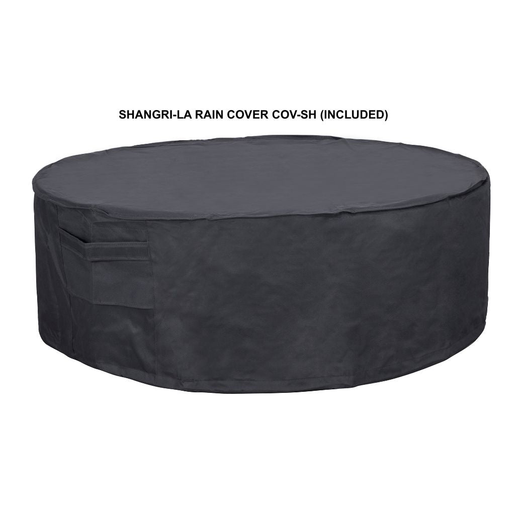 PyroMania Shangri-La 41" Round Slate Outdoor Natural Gas Fire Pit Table