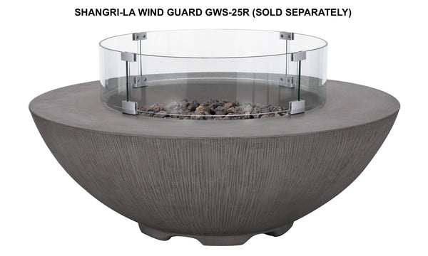 PyroMania Shangri-La 41" Slate Gray Finish Natural Gas Outdoor Round Fire Pit Bowl