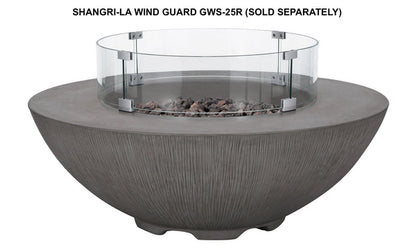 PyroMania Shangri-La 41" Slate Gray Finish Natural Gas Outdoor Round Fire Pit Bowl