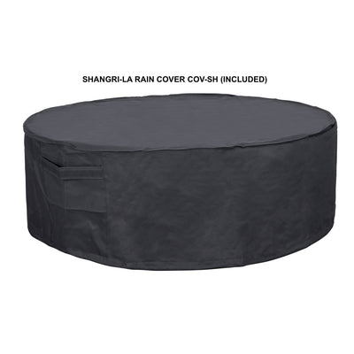 PyroMania Shangri-La 41" Slate Gray Finish Natural Gas Outdoor Round Fire Pit Bowl