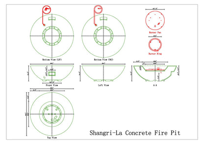 PyroMania Shangri-La 41" Slate Gray Finish Natural Gas Outdoor Round Fire Pit Bowl