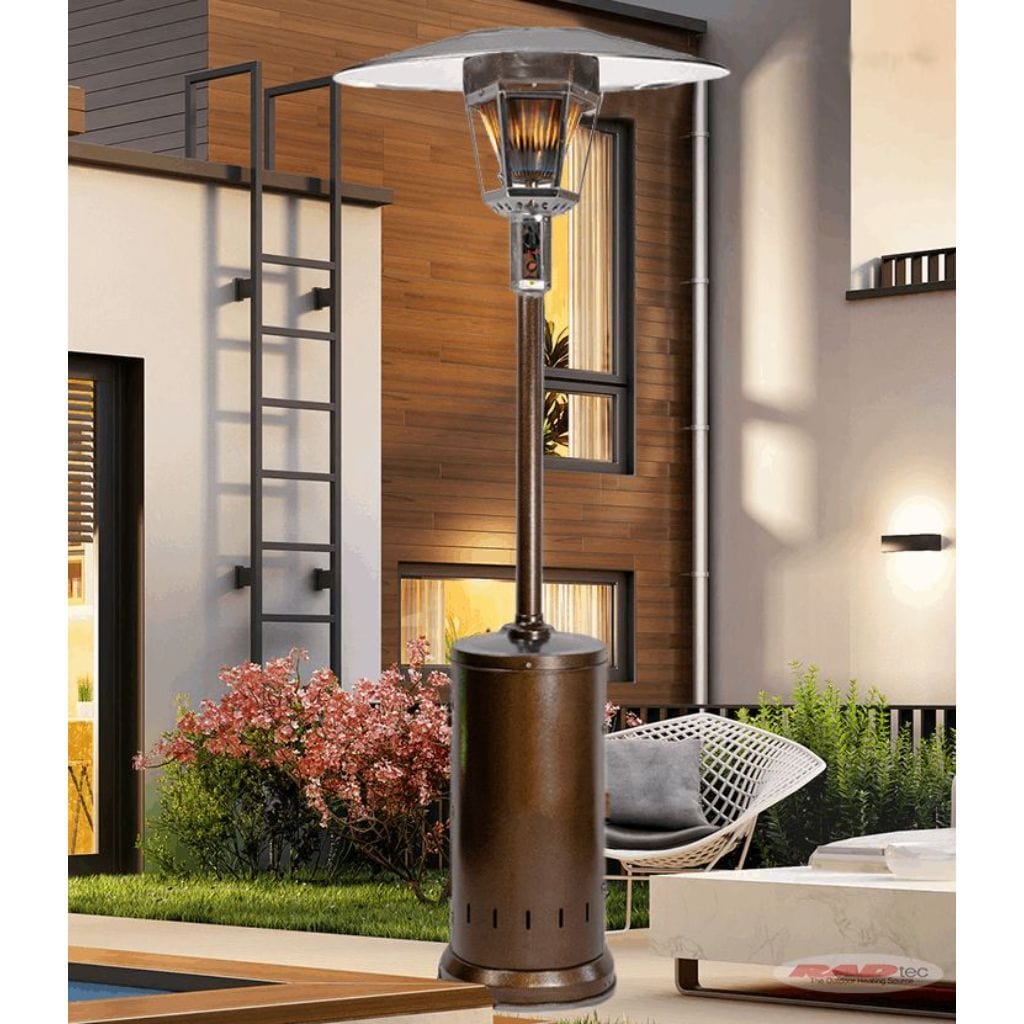 RADtec 96" Antique Bronze Real Flame Patio Heater