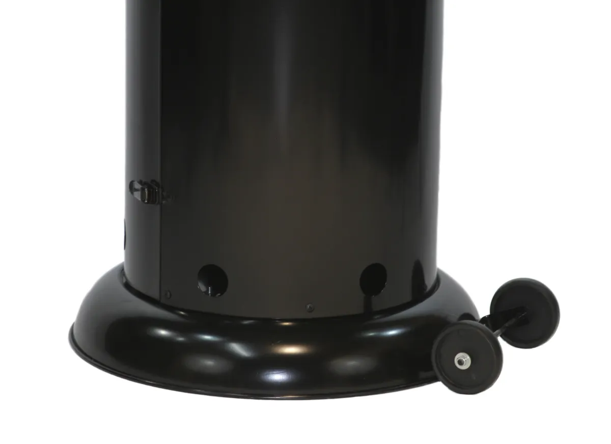 RADtec Ellipse Flame 80" Black with Clear Glass Propane Patio Heater