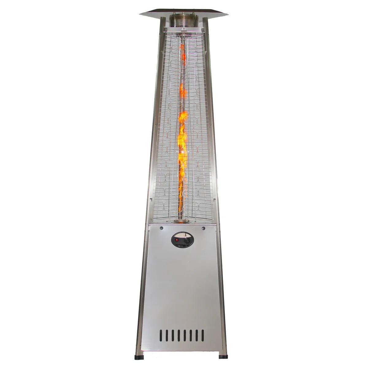 RADtec Pyramid Flame 93" Stainless Steel Propane Patio Heater