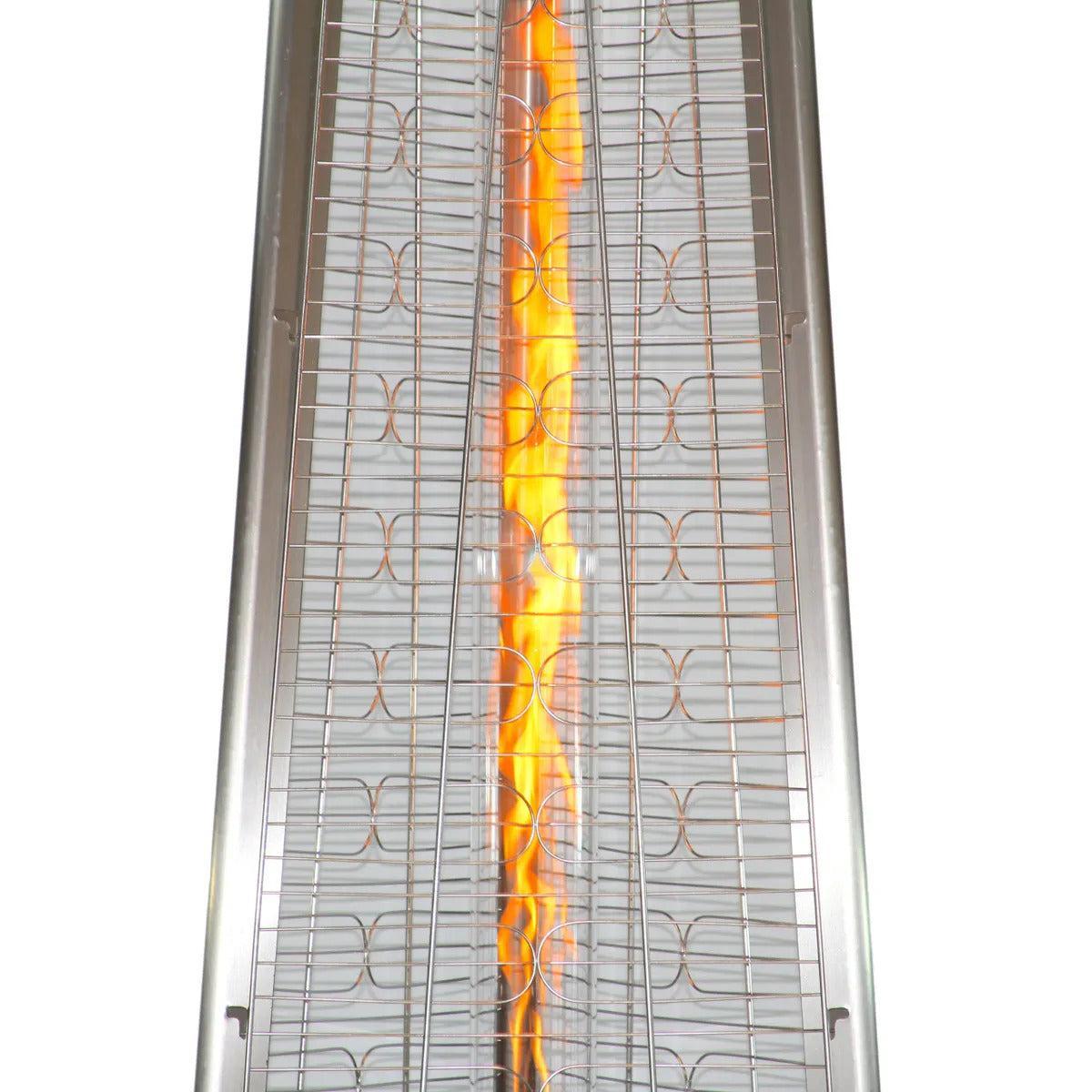 RADtec Pyramid Flame 93" Stainless Steel Propane Patio Heater