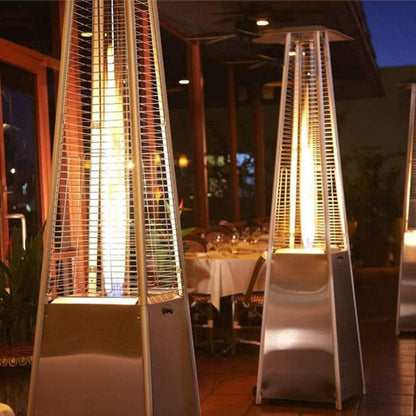 RADtec Tower Flame Series 89" Black and Grey Wicker Propane Patio Heater