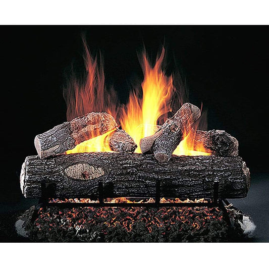 Rasmussen 18" Highland Oak Match Lighted Vented Gas Log Set - Natural Gas