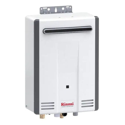 Rinnai HE Series 14" 120K BTU 5.3 GPM Outdoor Non-Condensing Propane Gas Tankless Water Heater