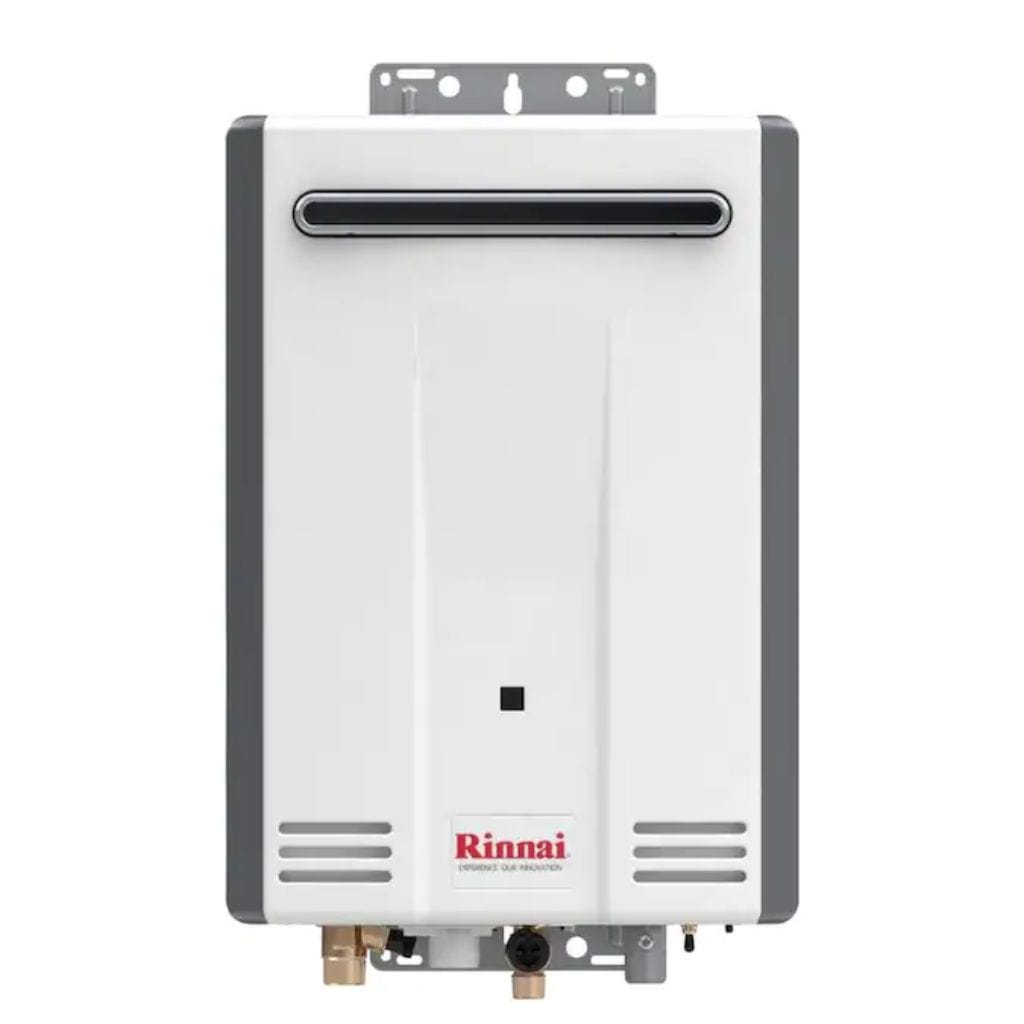 Rinnai HE Series 14" 120K BTU 5.3 GPM Outdoor Non-Condensing Propane Gas Tankless Water Heater