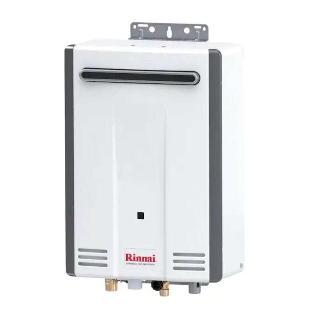 Rinnai HE Series 14" 120K BTU 5.3 GPM Outdoor Non-Condensing Tankless Natural Gas Water Heater