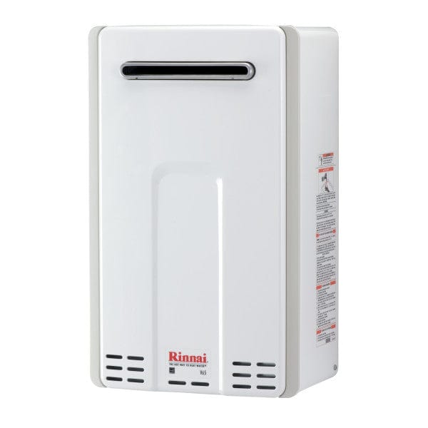 Rinnai HE Series 14" 150K BTU 6.5 GPM Outdoor Non-Condensing Propane Gas Tankless Water Heater