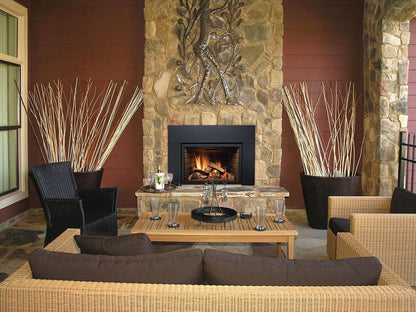 Sierra Flame by Amantii Abbot 30" Direct Vent Natural Gas Fireplace Insert With Ceramic Brick Panles & Log Set