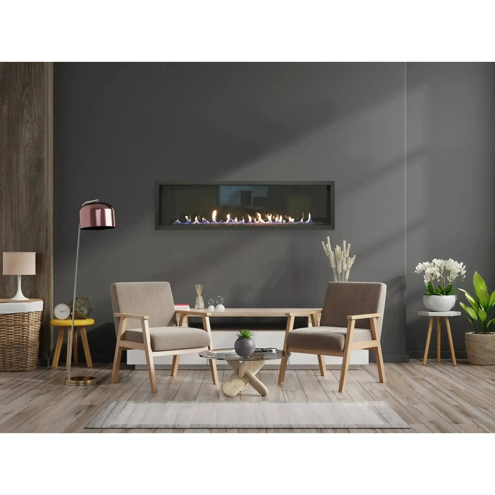 Sierra Flame by Amantii Austin 65" Direct Vent Linear Propane Gas Fireplace