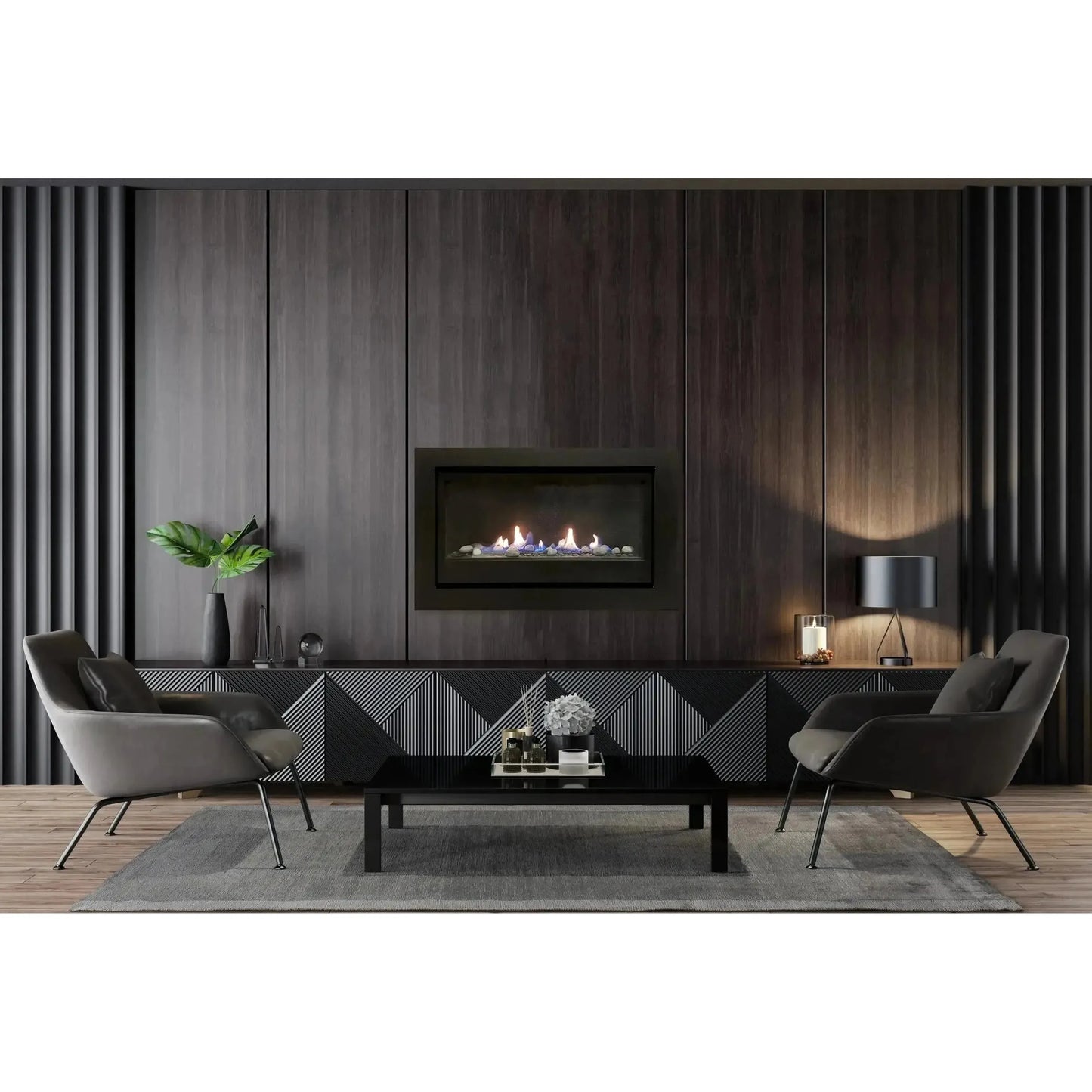 Sierra Flame by Amantii Boston 36" Linear Direct Vent Propane Gas Fireplace