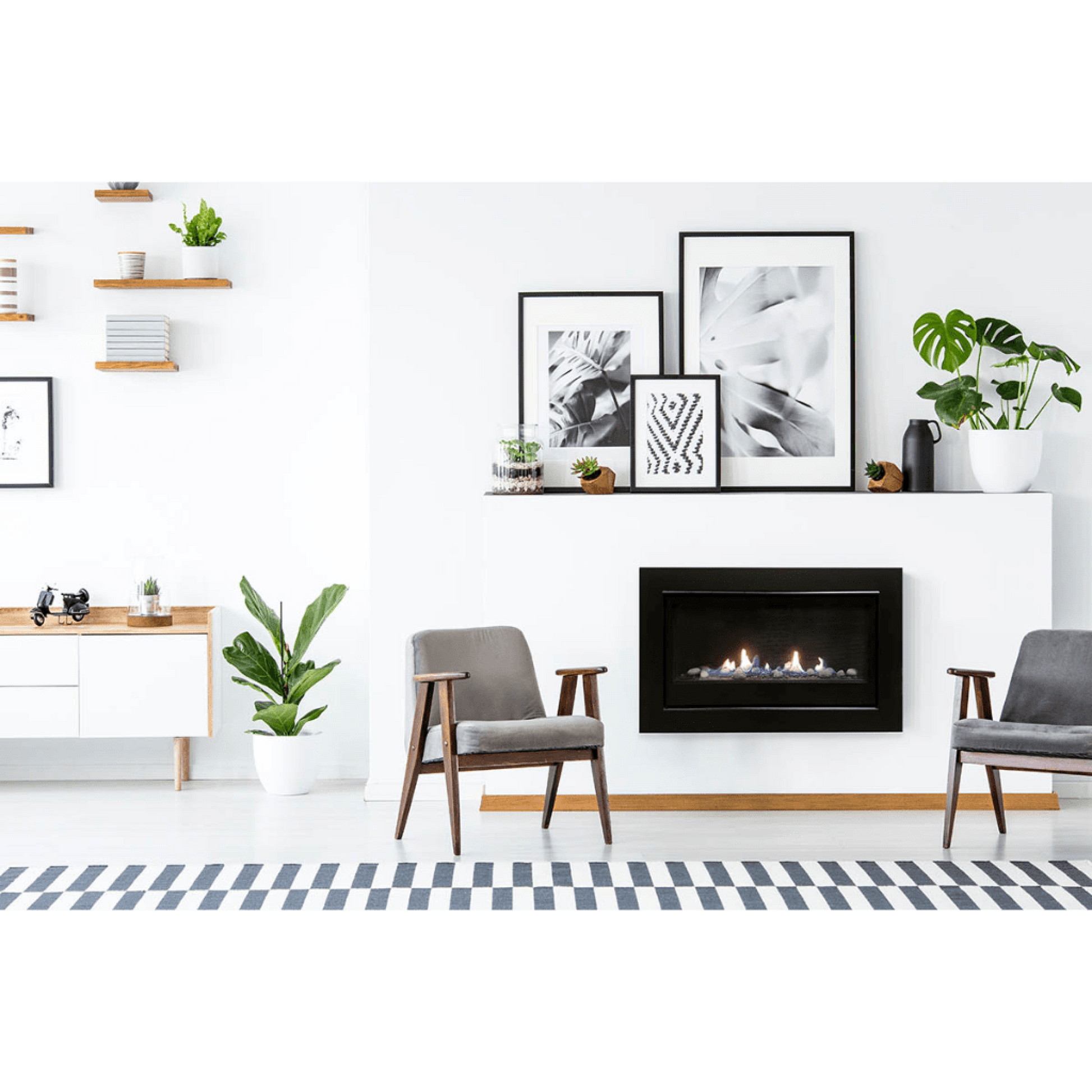 Sierra Flame by Amantii Boston 36" Linear Direct Vent Propane Gas Fireplace