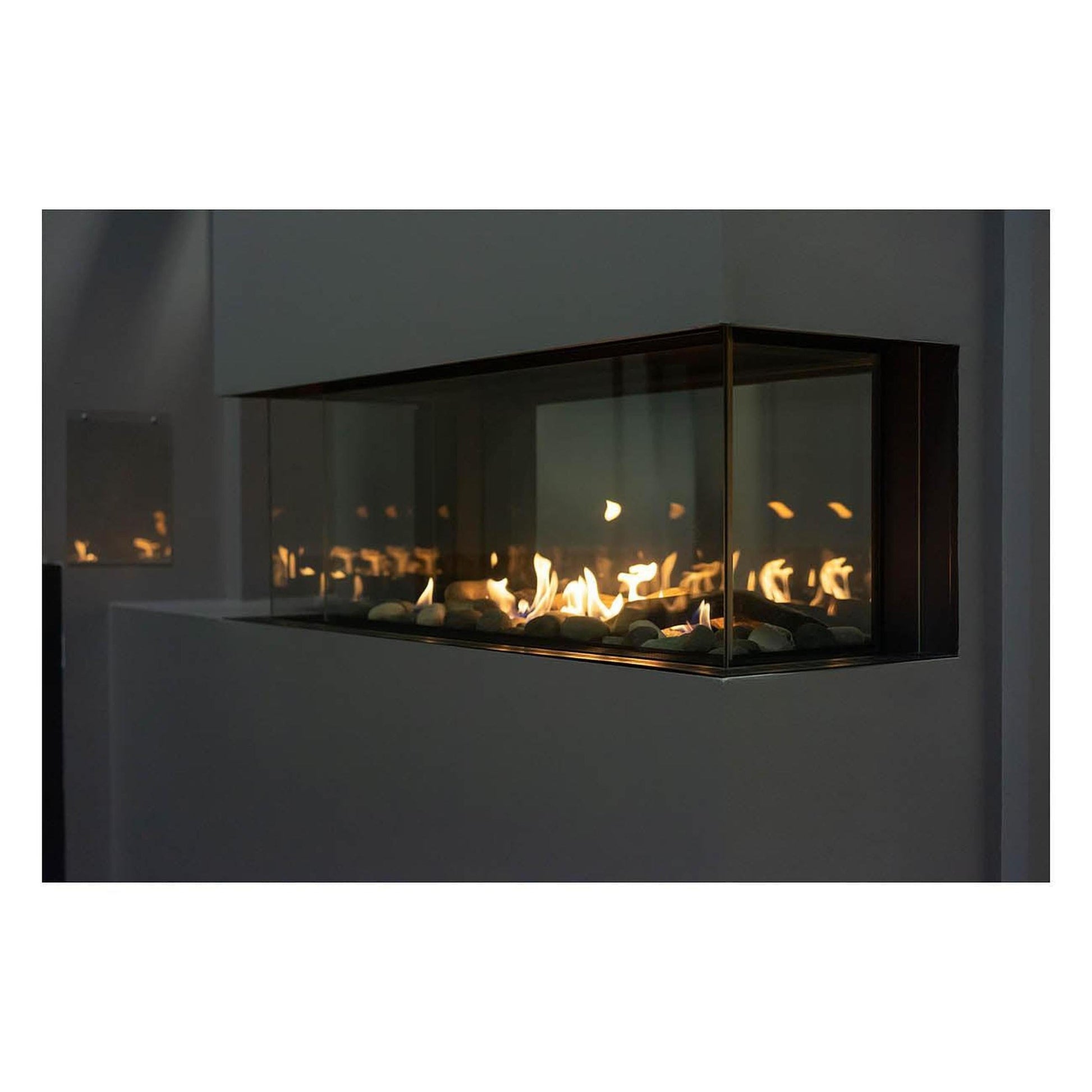Sierra Flame by Amantii Lyon 48" 4-Sided See-Through Direct-Vent Natural Gas Fireplace