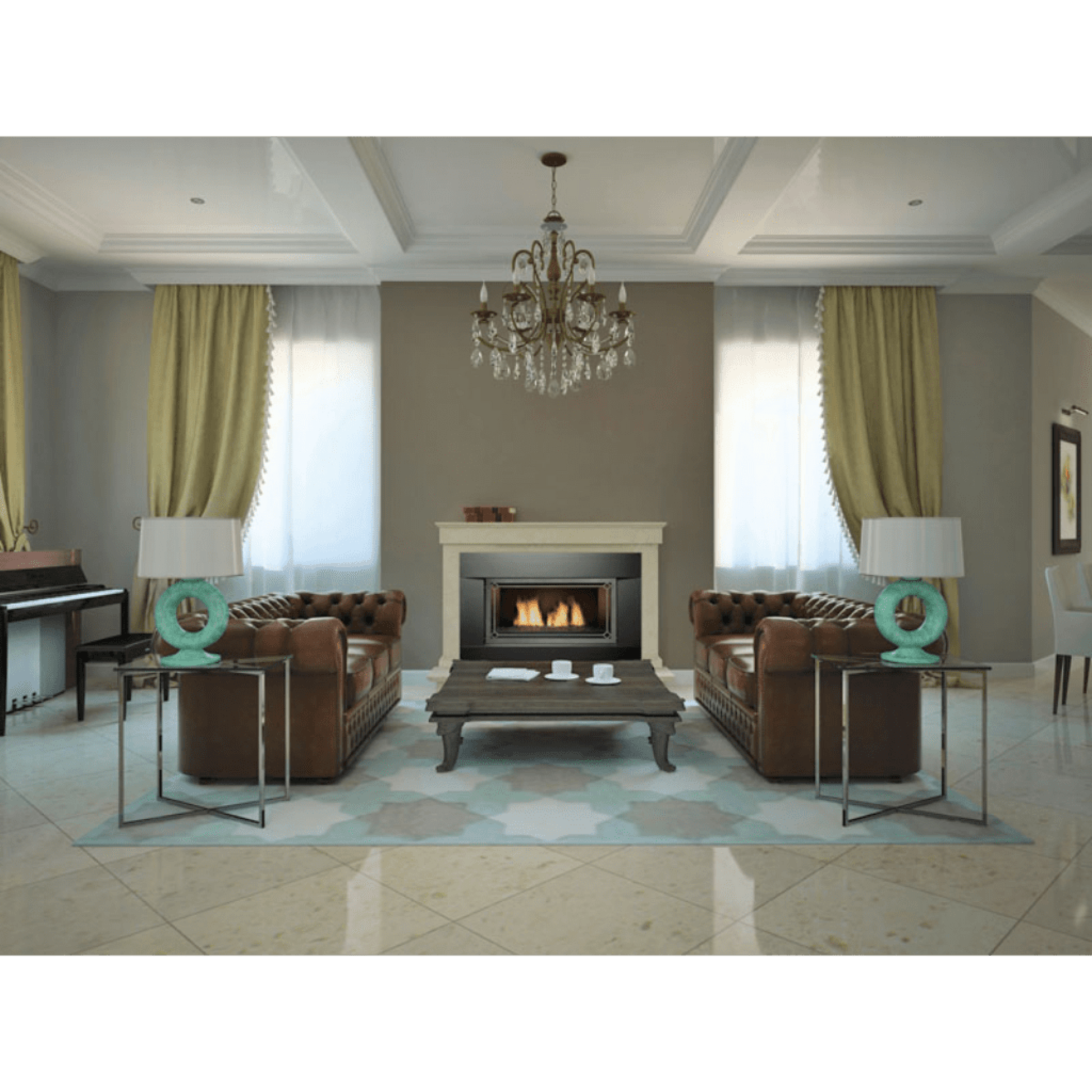 Sierra Flame by Amantii Newcomb 36" Direct Vent Linear Propane Gas Fireplace