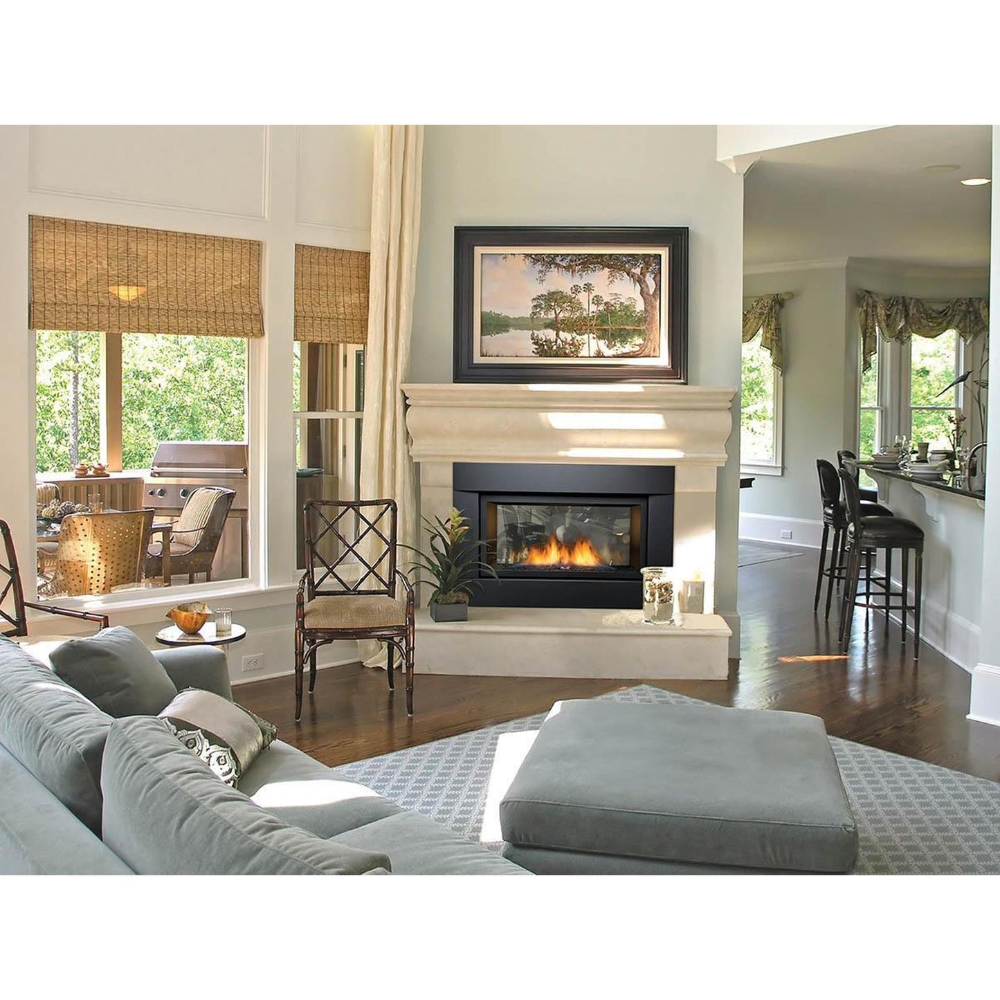 Sierra Flame by Amantii Palisade Deluxe 36" See-Through Direct Vent Linear Propane Gas Fireplace