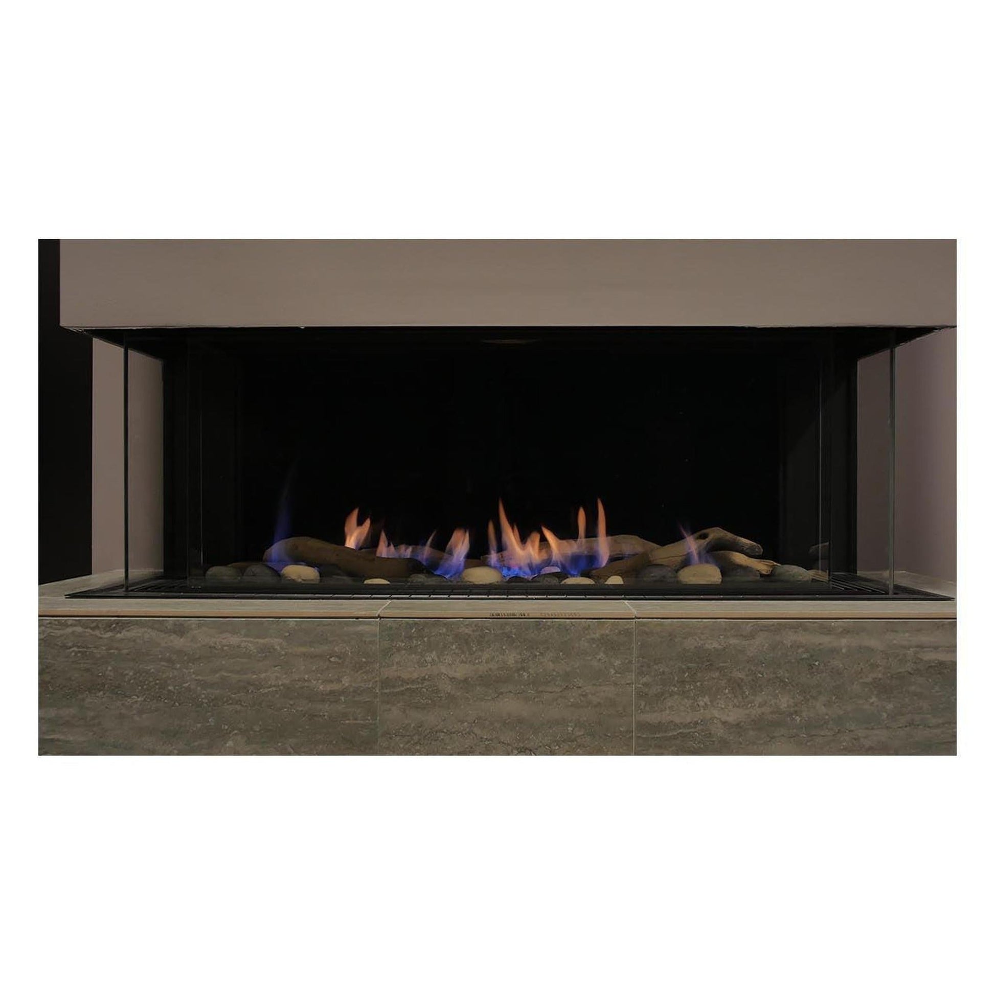 Sierra Flame by Amantii Toscana 58" Three-Sided Peninsula Direct Vent Propane Gas Fireplace