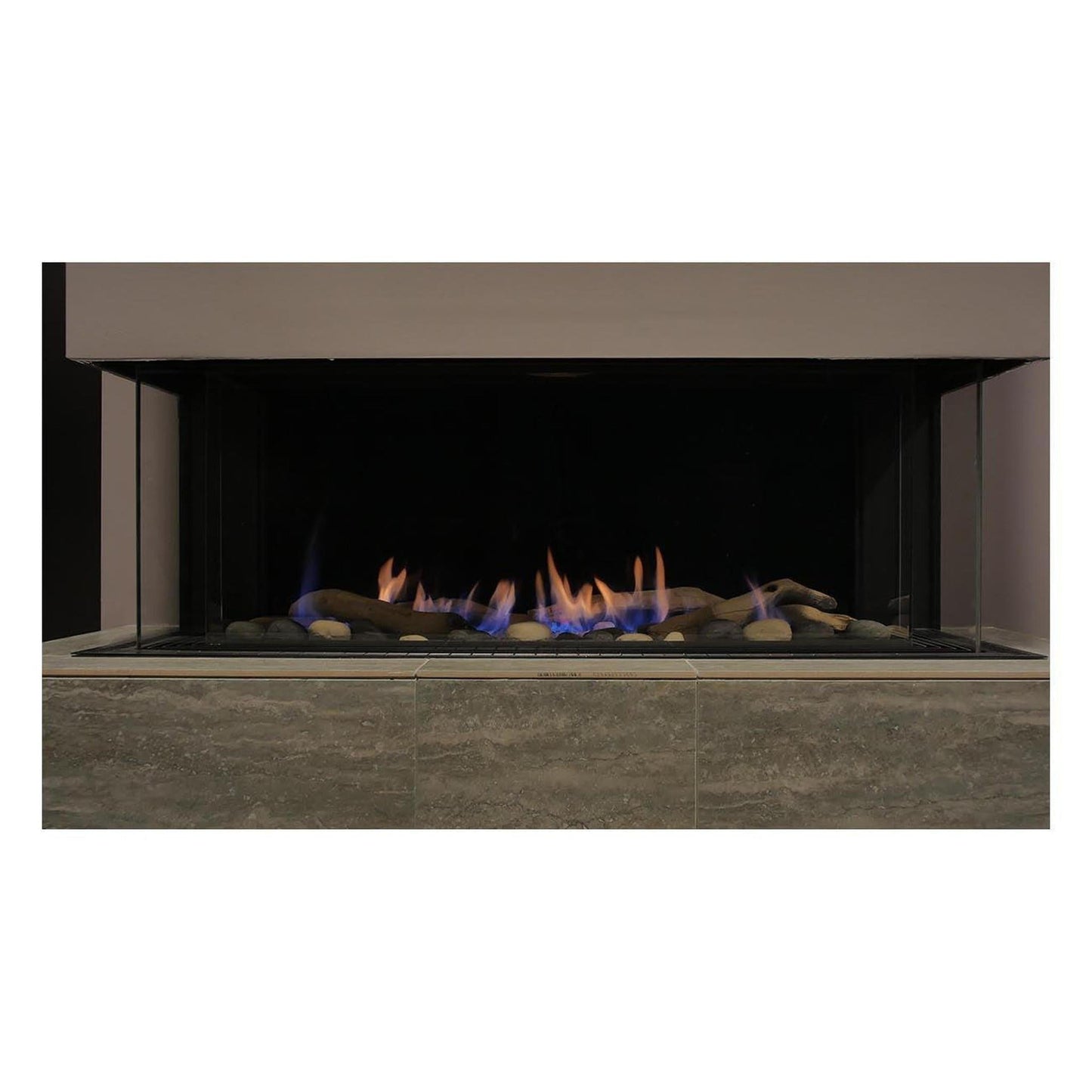 Sierra Flame by Amantii Toscana 58" Three-Sided Peninsula Direct Vent Propane Gas Fireplace