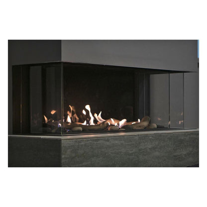 Sierra Flame by Amantii Toscana 58" Three-Sided Peninsula Direct Vent Propane Gas Fireplace